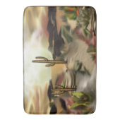 南西砂漠の日の出の抽象美術 バスマット (正面縦)