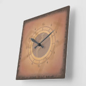 南西砂漠時計 スクエア壁時計 (傾斜)