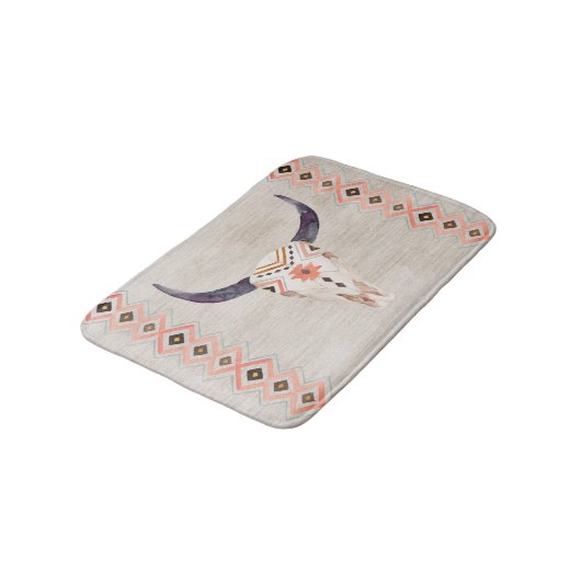 南西種族の雄牛のスカル バスマット (アングル)