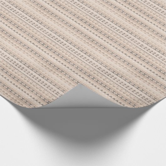 南西種族の麻布は縞で飾ります ラッピングペーパー (角)