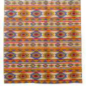 南西種族パターン シャワーカーテン (正面)