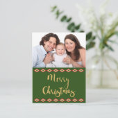 南西素朴クリスマスカスタムホリデーフォト シーズンポストカード (スタンド正面)