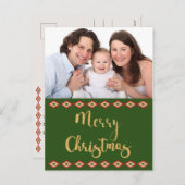 南西素朴クリスマスカスタムホリデーフォト シーズンポストカード (正面/裏面)