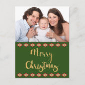 南西素朴クリスマスカスタムホリデーフォト シーズンポストカード (正面)
