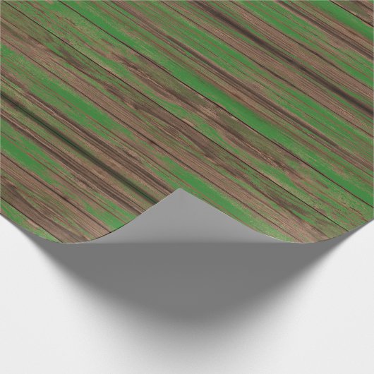 南西素朴グリーンウ色彩の鮮やかィードデザイン ラッピングペーパー (角)