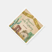 南西素朴テキサス州カウボーイ誕生日紙 スタンダードカクテルナプキン (角)