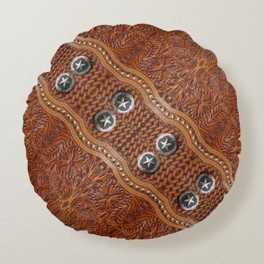 南西素朴ファームハウスカウボーウエスタンカントリー ラウンドクッション (正面)