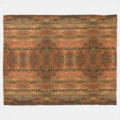 南西素朴ブラウンパターン(の模様が)あるフリースブランケット フリースブランケット (正面(横))