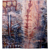 南西素朴古代の絵文字シャワーカーテン シャワーカーテン (正面)