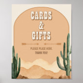 南西素朴砂漠サボテンのカードとギフト ポスター (正面)