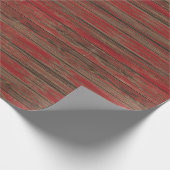 南西素朴赤色彩の鮮やか木デザイン ラッピングペーパー (角)