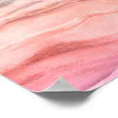 南西色の水彩瑪瑙アート ポスター (角)