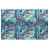 南西色は抽象芸術に大理石模様をつけました ファブリック (ファットクウォーター)