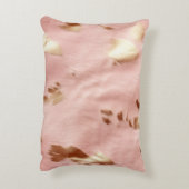 南西赤面ピンク女性のカーボーイ牛革 アクセントクッション (裏面(縦))