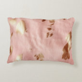 南西赤面ピンク女性のカーボーイ牛革 アクセントクッション (裏面)