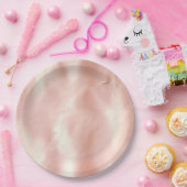 南西赤面ピンク女性のカーボーイ牛革 ペーパープレート (パーティー)