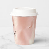 南西赤面ピンク女性のカーボーイ牛革 紙コップ (左)