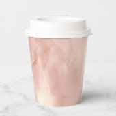 南西赤面ピンク女性のカーボーイ牛革 紙コップ (裏面)