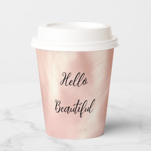 南西赤面ピンク女性のカーボーイ牛革 紙コップ (正面)