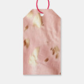 南西赤面ピンク金ゴールド女性のカーボーイ牛革 ギフトタグ (裏面)