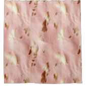 南西赤面ピンク金ゴールド女性のカーボーイ牛革 シャワーカーテン (正面)