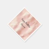 南西赤面ピンク金ゴールド女性のカーボーイ牛革 スタンダードカクテルナプキン (角)