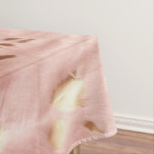 南西赤面ピンク金ゴールド女性のカーボーイ牛革 テーブルクロス (インサイチュ)