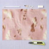 南西赤面ピンク金ゴールド女性のカーボーイ牛革 薄葉紙 (クラフト)