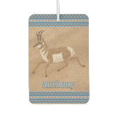 南西走プロングルアンテロープパーソナライズされた カーエアーフレッシュナー (正面)