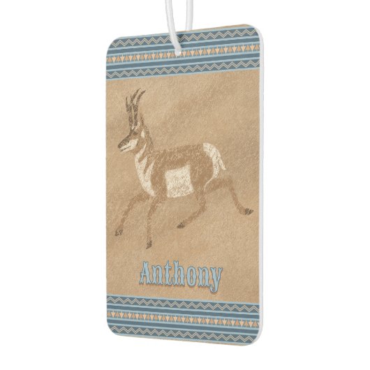 南西走プロングルアンテロープパーソナライズされた カーエアーフレッシュナー (左)