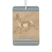 南西走プロングルアンテロープパーソナライズされた カーエアーフレッシュナー (裏面)