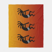 南西踊りココペリデザートサンセット フリースブランケット (正面)