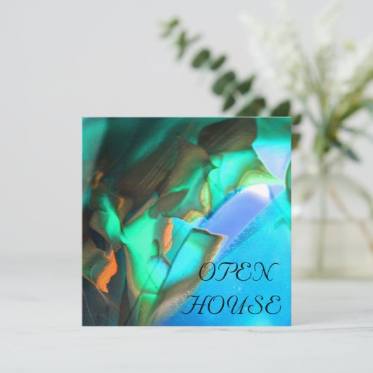 南西部のしゃれているターコイズオレンジの発表 招待状 (スタンド正面)