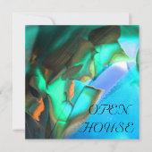 南西部のしゃれているターコイズオレンジの発表 招待状 (正面)