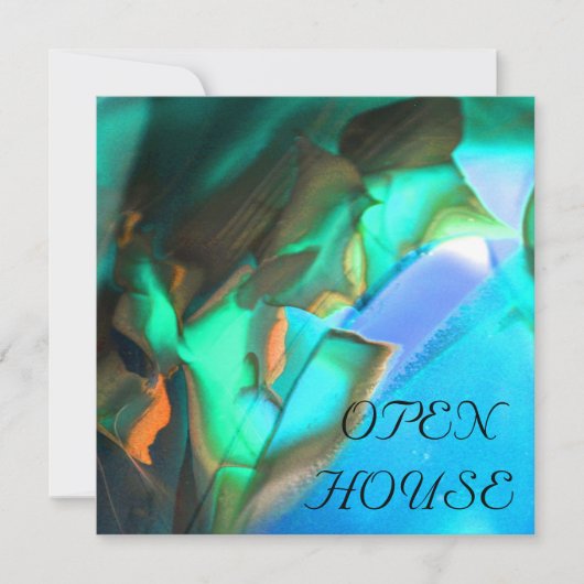 南西部のしゃれているターコイズオレンジの発表 招待状 (正面)