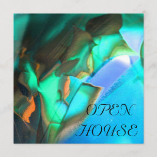 南西部のしゃれているターコイズオレンジの発表 招待状