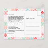 南西部のサボテンのドアの水の色の新しい家の移動 案内ポストカード (裏面)