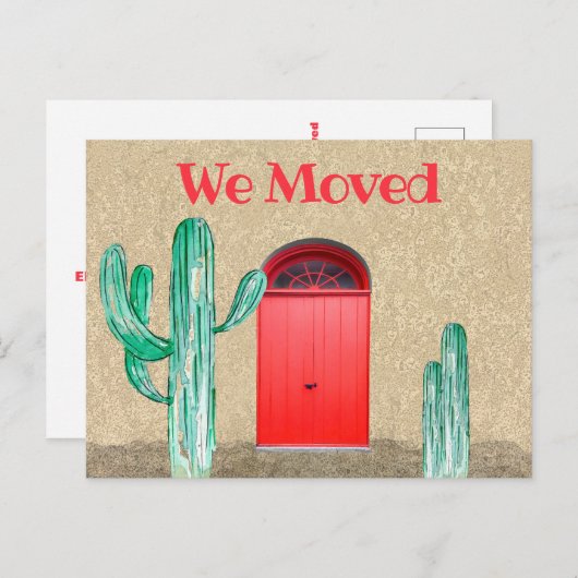 南西部のドアのサボテンを移動 ポストカード (正面/裏面)