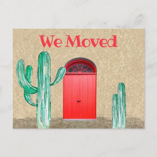 南西部のドアのサボテンを移動 ポストカード (正面)