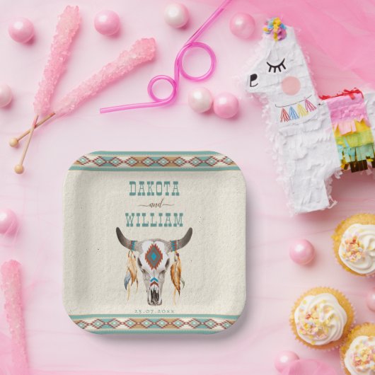 南西部のボホ族の部族結婚牧場 ペーパープレート (パーティー)