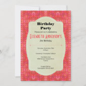 南西部の三角形とダイヤモンドの誕生日パーティー 招待状 (正面)