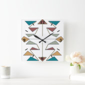 南西部の三角形パターンデザイン スクエア壁時計 (ホーム)