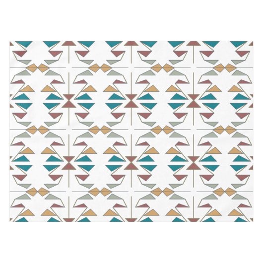 南西部の三角形パターンデザイン テーブルクロス (正面(横))