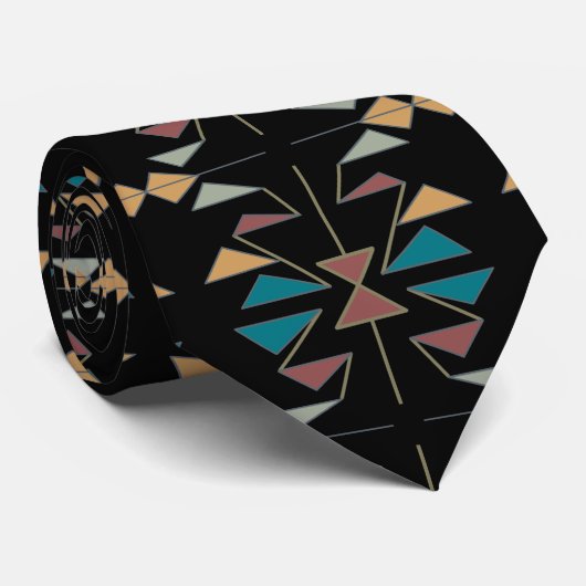 南西部の三角形パターンデザイン ネクタイ (ロール)