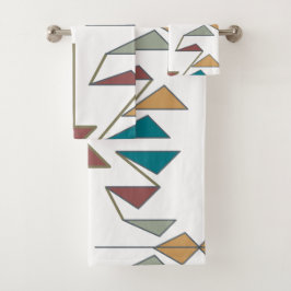 南西部の三角形パターンデザイン バスタオルセット