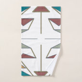 南西部の三角形パターンデザイン バスタオルセット (ハンドタオル)