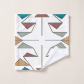 南西部の三角形パターンデザイン バスタオルセット (ウォッシュタオル)