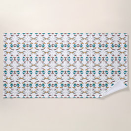 南西部の三角形パターンデザイン ビーチタオル