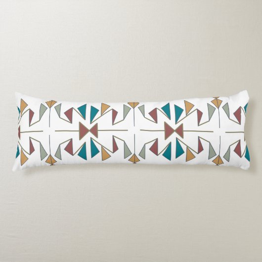 南西部の三角形パターンデザイン ボディピロー (正面)