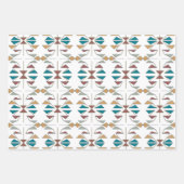 南西部の三角形パターンデザイン ラッピングペーパーシート (正面2)